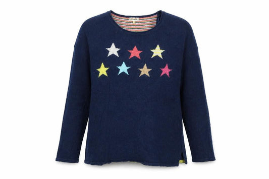 Womens UK Size M Heyton Blue Pullover Jumper