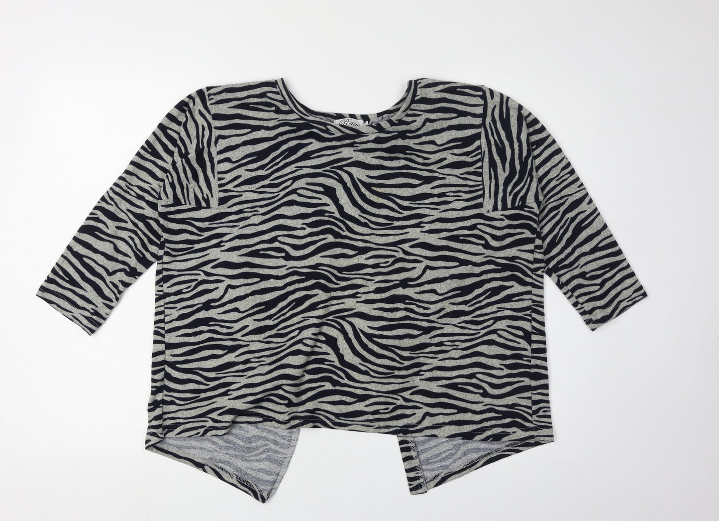 Madam Rage Women's Black Animal Print Cardigan Size 10