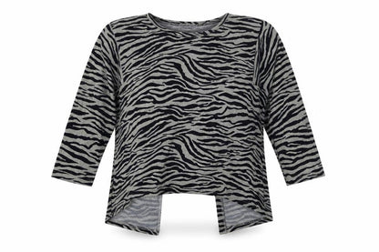Madam Rage Women's Black Animal Print Cardigan Size 10