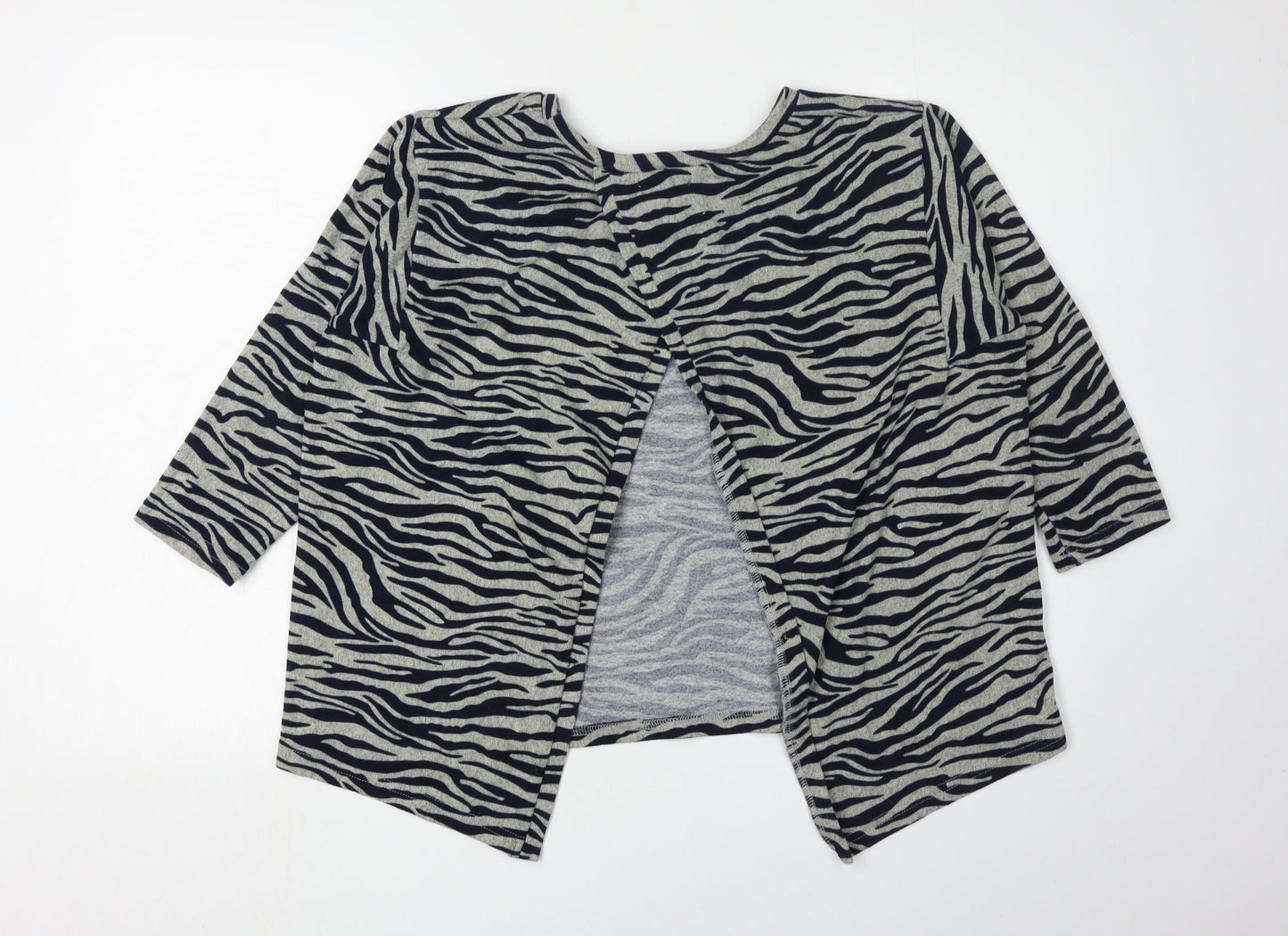 Madam Rage Women's Black Animal Print Cardigan Size 10