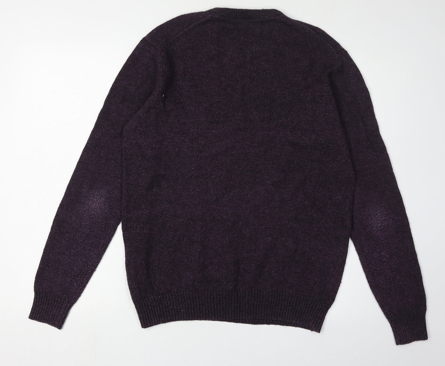 Debenhams Men's Purple S Pullover Jumper Wool Blend