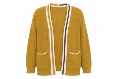 Universal Thread Women's Brown Cardigan M Waffle-Knit
