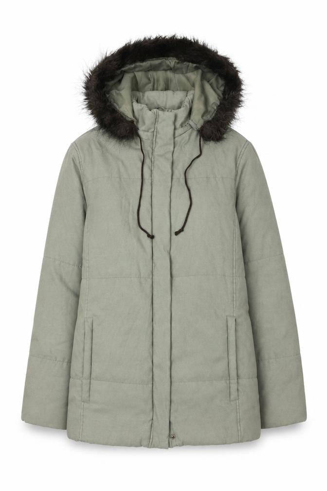 Womens UK Size 12 Debenhams Green Parka Coat