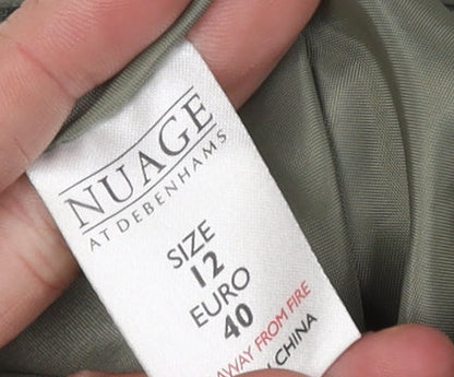 Womens UK Size 12 Debenhams Green Parka Coat