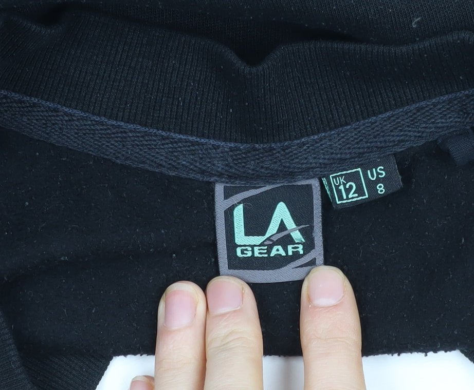 Womens UK Size 12 LA Gear Black Pullover Sweatshirt