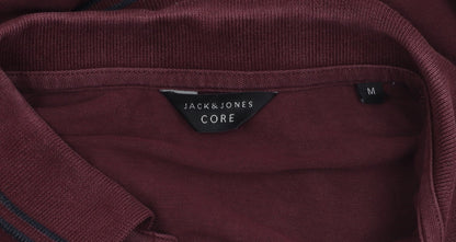 Jack & Jones Men's Maroon Polo Shirt M