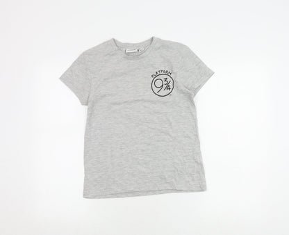 Womens UK Size 8 Harry Potter Grey Basic T-Shirt