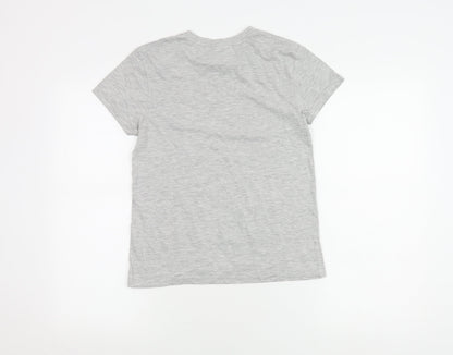 Womens UK Size 8 Harry Potter Grey Basic T-Shirt