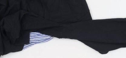 Womens UK Size 10 Warehouse Black Basic Button-Up