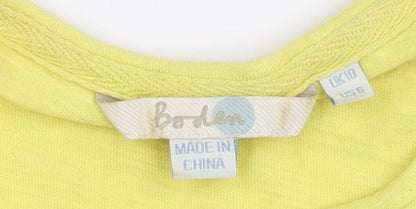 Boden Women's Yellow Sleeveless Top Size 10
