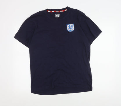 Mens UK Size L England Blue  T-Shirt