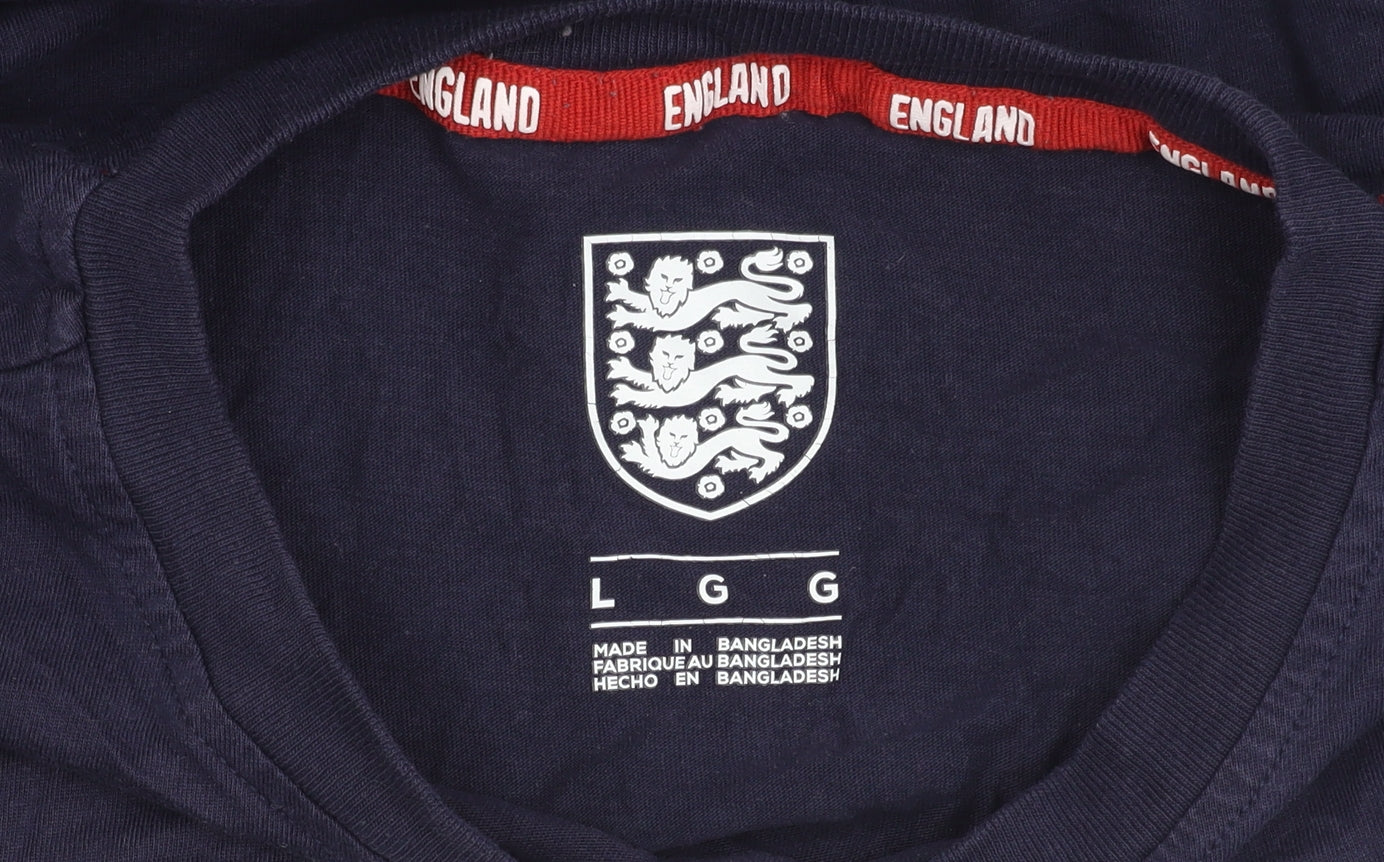 Mens UK Size L England Blue  T-Shirt