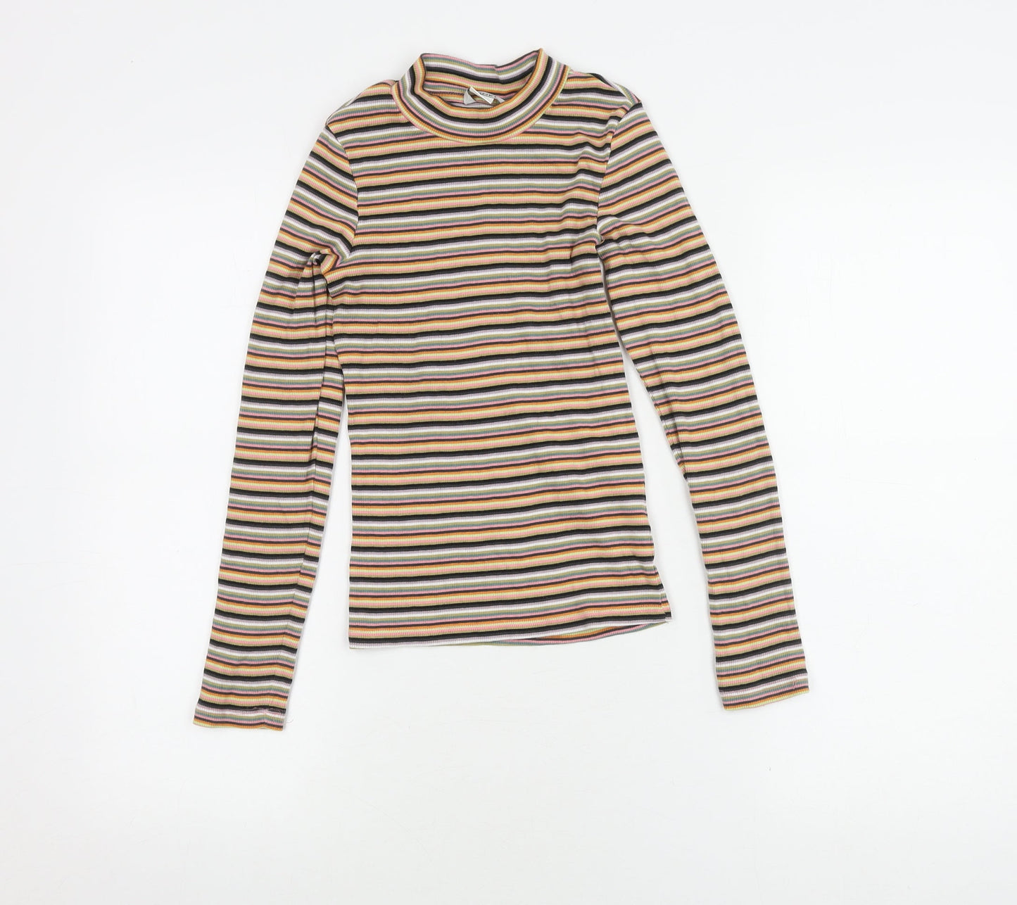 Womens UK Size XXS Monki Multicoloured Jersey T-Shirt
