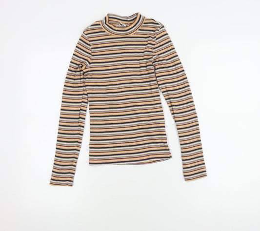 Womens UK Size XXS Monki Multicoloured Jersey T-Shirt