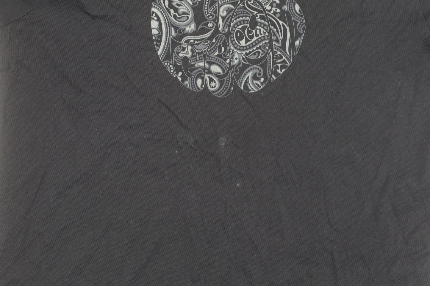 Pretty Green Men's Black Graphic Print Cotton T-Shirt