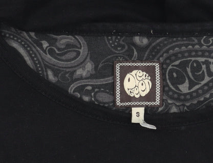 Pretty Green Men's Black Graphic Print Cotton T-Shirt