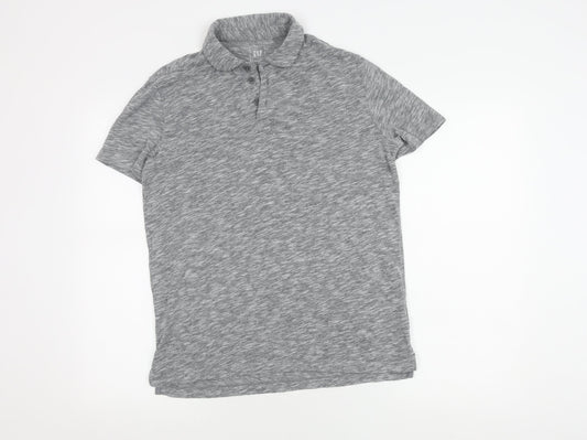 Gap Men's Grey Polo Shirt Small, Cotton Blend Casual