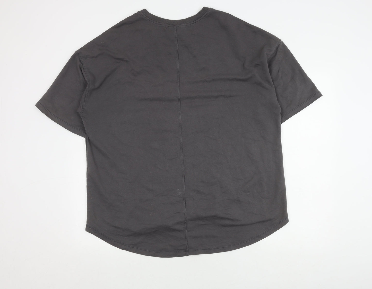 CURTIEN Men's Grey T-Shirt, Size S, Crew Neck