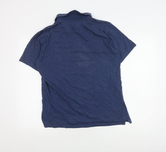 Lee Cooper Men's Blue Polo Shirt - Size M