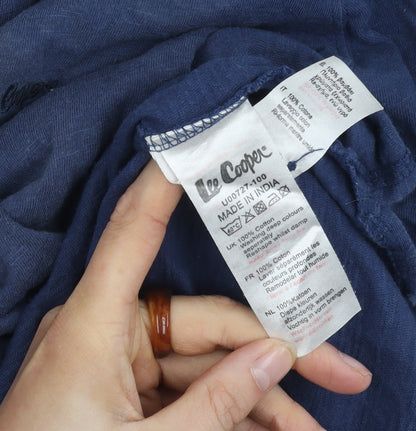 Lee Cooper Men's Blue Polo Shirt - Size M