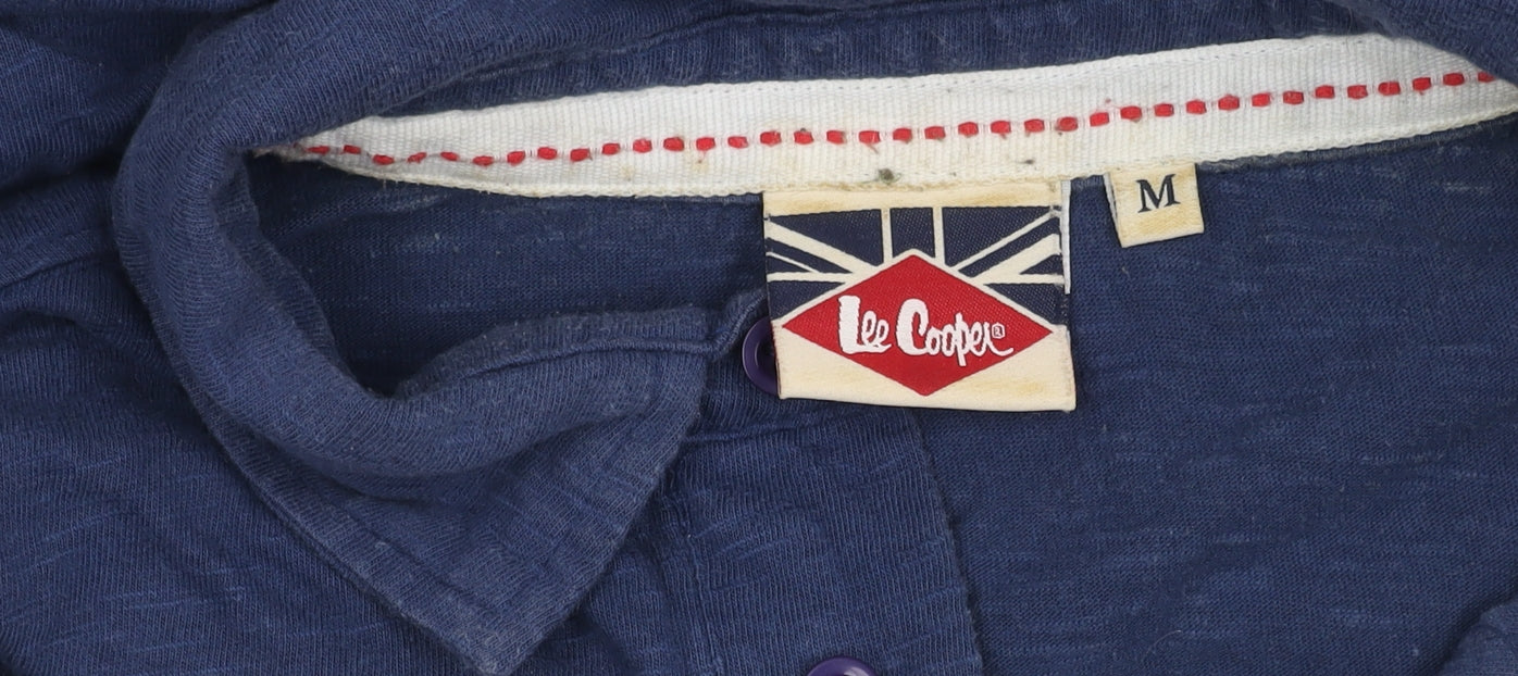 Lee Cooper Men's Blue Polo Shirt - Size M