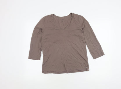 Calvin Klein Women's V-Neck Cotton Top M