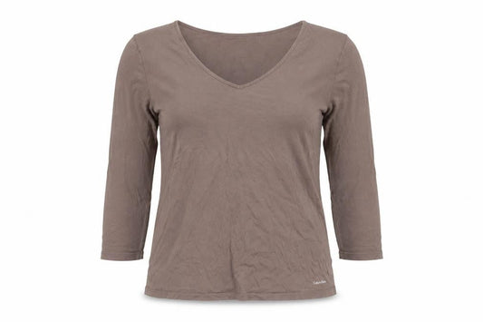 Calvin Klein Women's V-Neck Cotton Top M