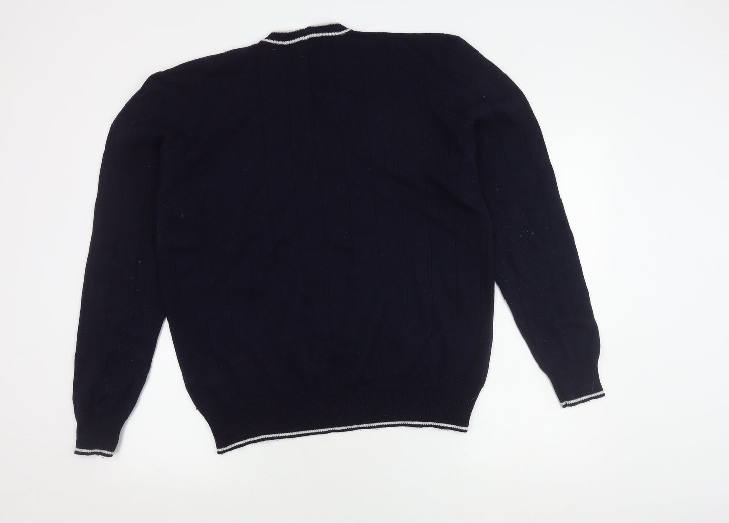 Henbury Men's Blue V-Neck Pullover Jumper L