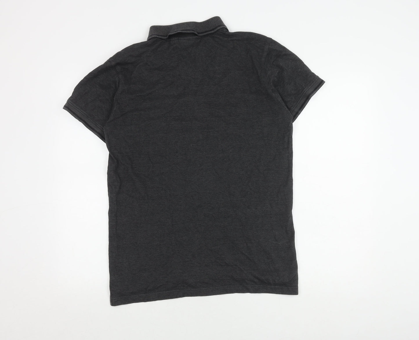 TOG24 Men's Black Polo Shirt Medium Short Sleeve