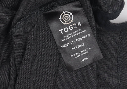 TOG24 Men's Black Polo Shirt Medium Short Sleeve