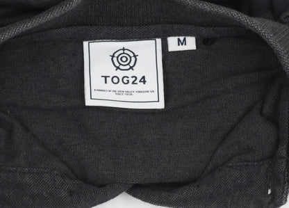 TOG24 Men's Black Polo Shirt Medium Short Sleeve