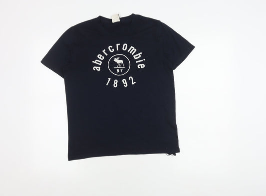 Abercrombie Black Teens T-Shirt, Size 14, Casual Cotton