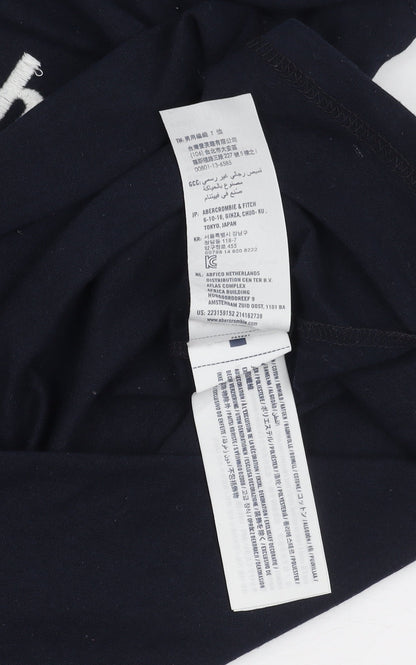 Abercrombie Black Teens T-Shirt, Size 14, Casual Cotton