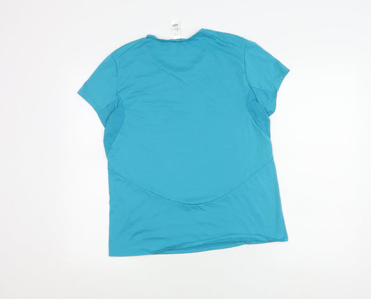 Decathlon Women's Blue T-Shirt Size 12 Short Sleeve