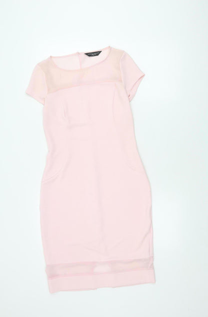 Dorothy Perkins Women's Pink Sheath Dress Size 10