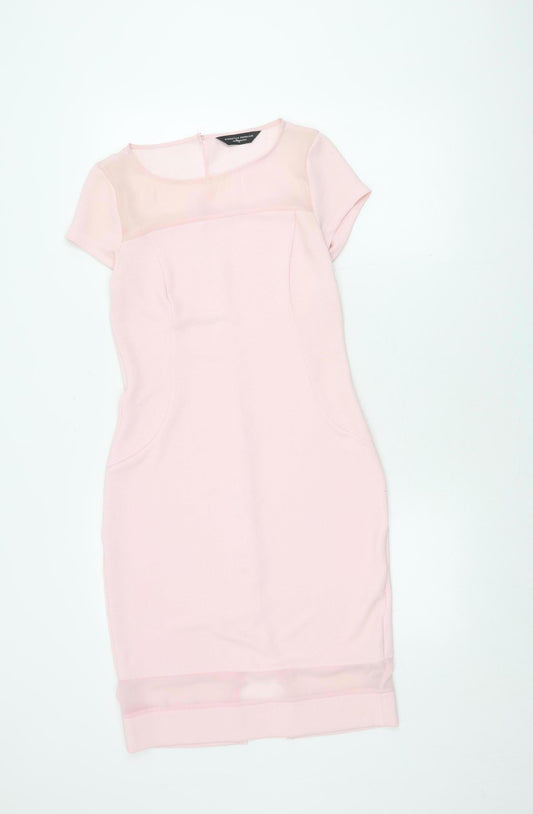 Dorothy Perkins Women's Pink Sheath Dress Size 10