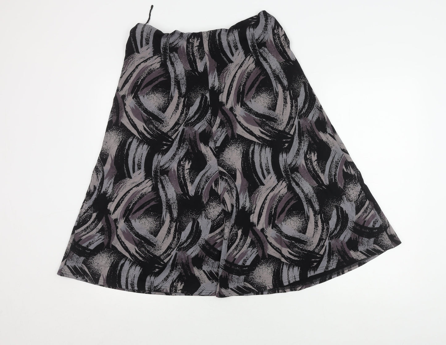 Bonmarché Women's Black A-Line Geometric Skirt Size 12