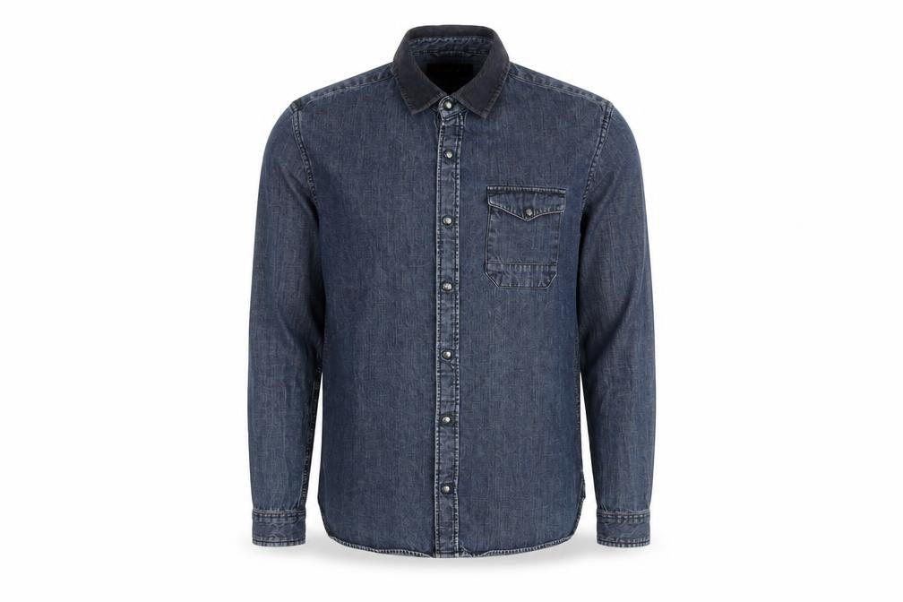 Firetrap Men's Blue Denim Shirt, Size S, Long Sleeve