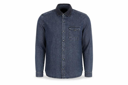 Firetrap Men's Blue Denim Shirt, Size S, Long Sleeve
