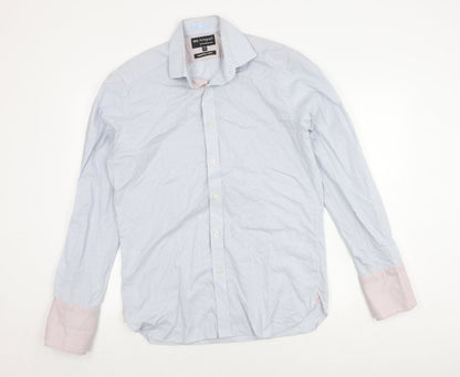 Mens UK Collar Size 15.5 Marks and Spencer Smart Blue  Dress Shirt