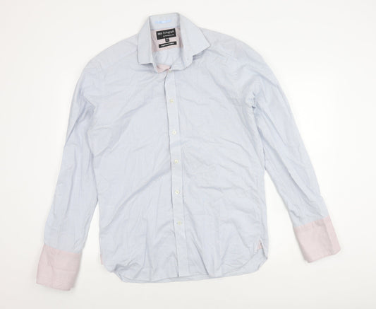 Mens UK Collar Size 15.5 Marks and Spencer Smart Blue  Dress Shirt