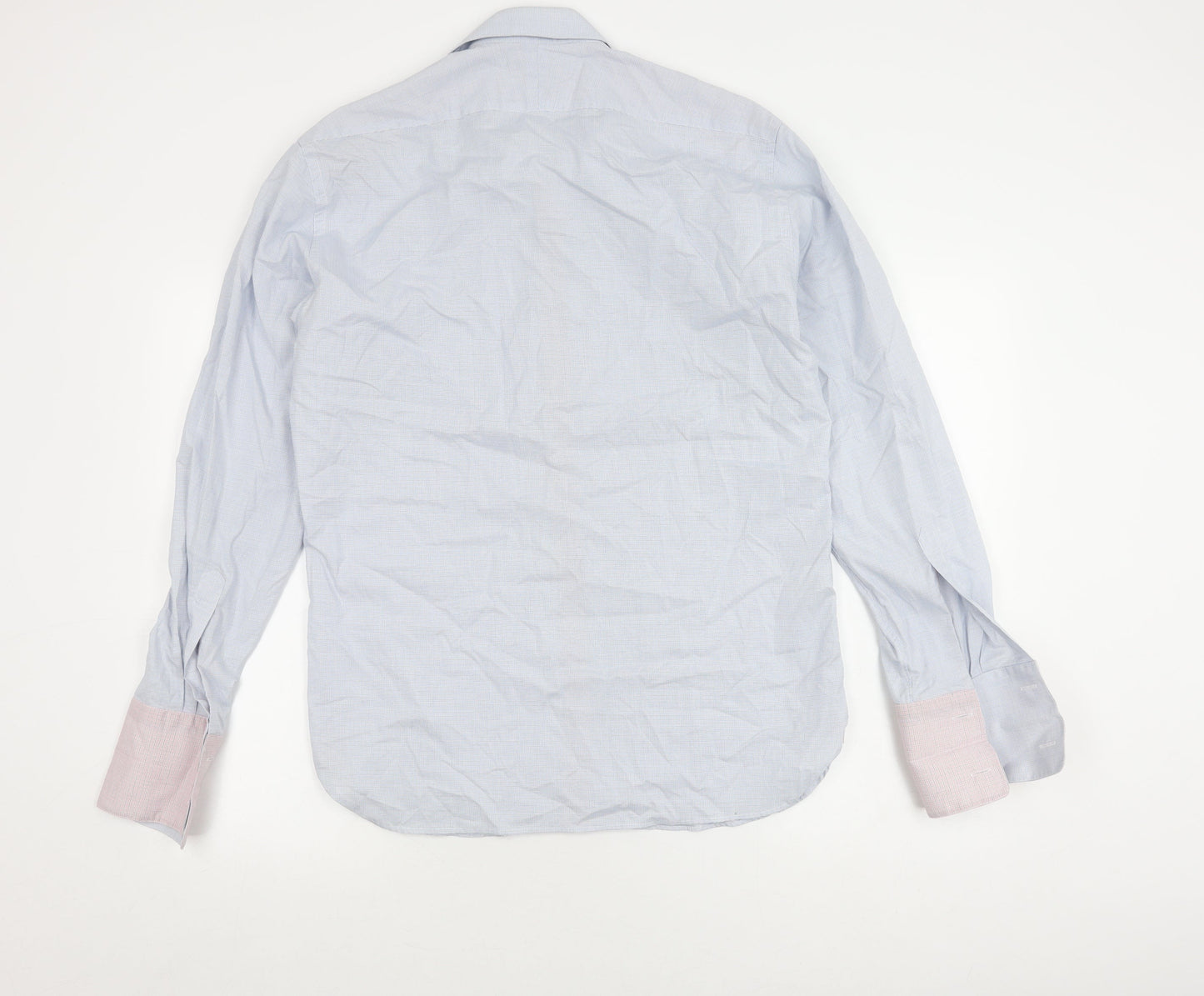 Mens UK Collar Size 15.5 Marks and Spencer Smart Blue  Dress Shirt