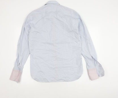 Mens UK Collar Size 15.5 Marks and Spencer Smart Blue  Dress Shirt