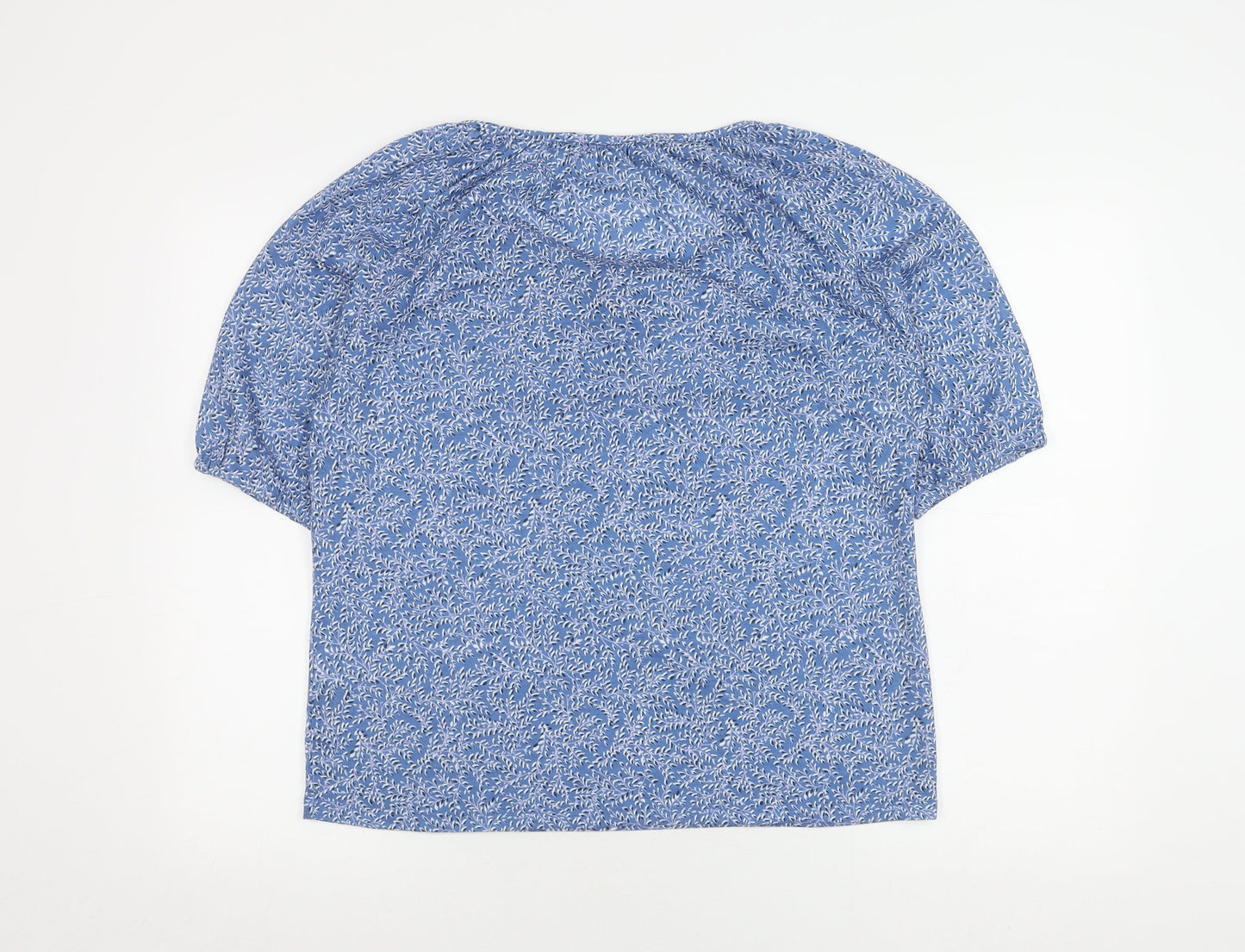 Bonmarché Women Blue Floral Top Size 14