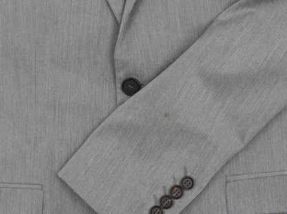 Mens UK Size 40 River Island Regular Grey Suit Jacket