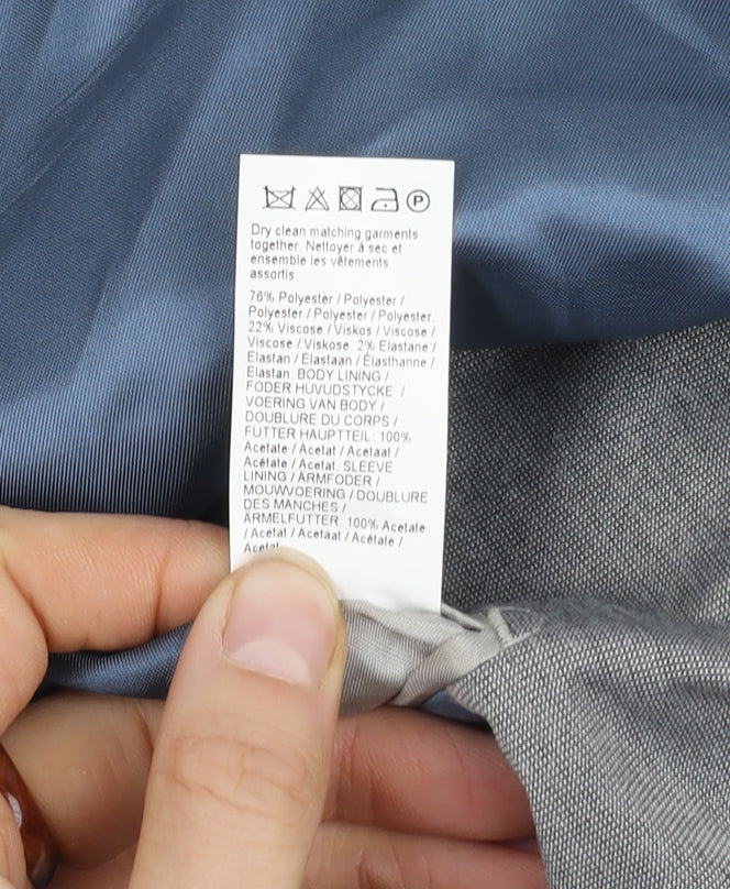 Mens UK Size 40 River Island Regular Grey Suit Jacket