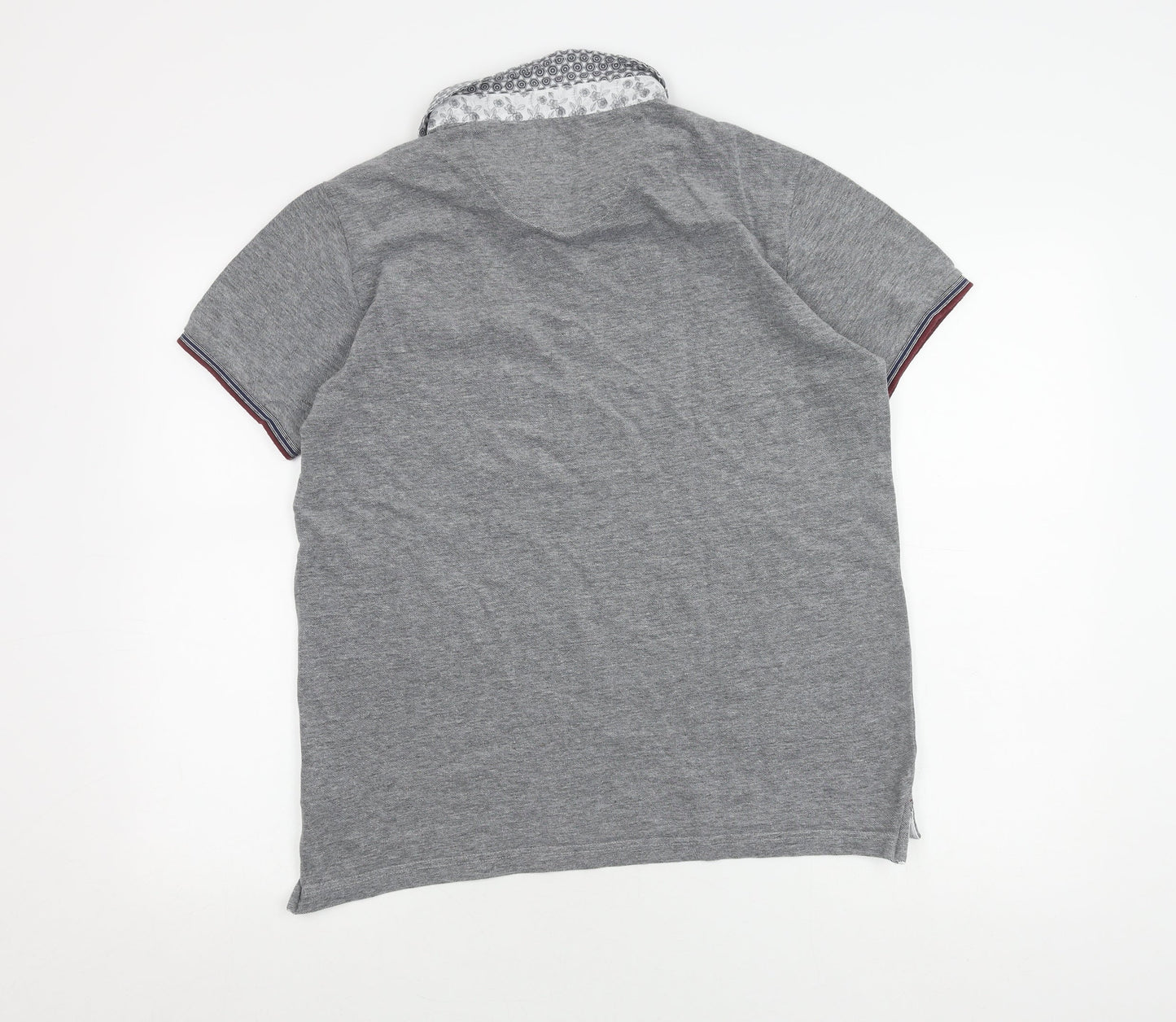 Brave Soul Men's Grey Polo Shirt, M, Short Sleeve