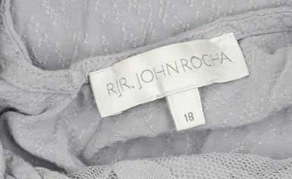 Womens UK Size 18 RJR John Rocha Grey Basic Tank