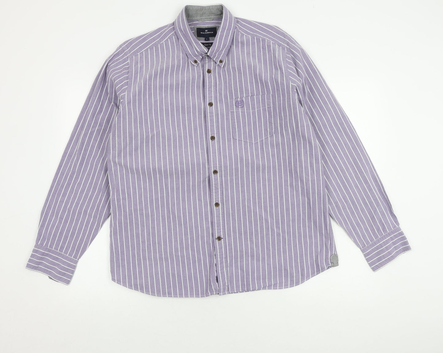 Marks and Spencer Men's Purple Slim Fit Shirt