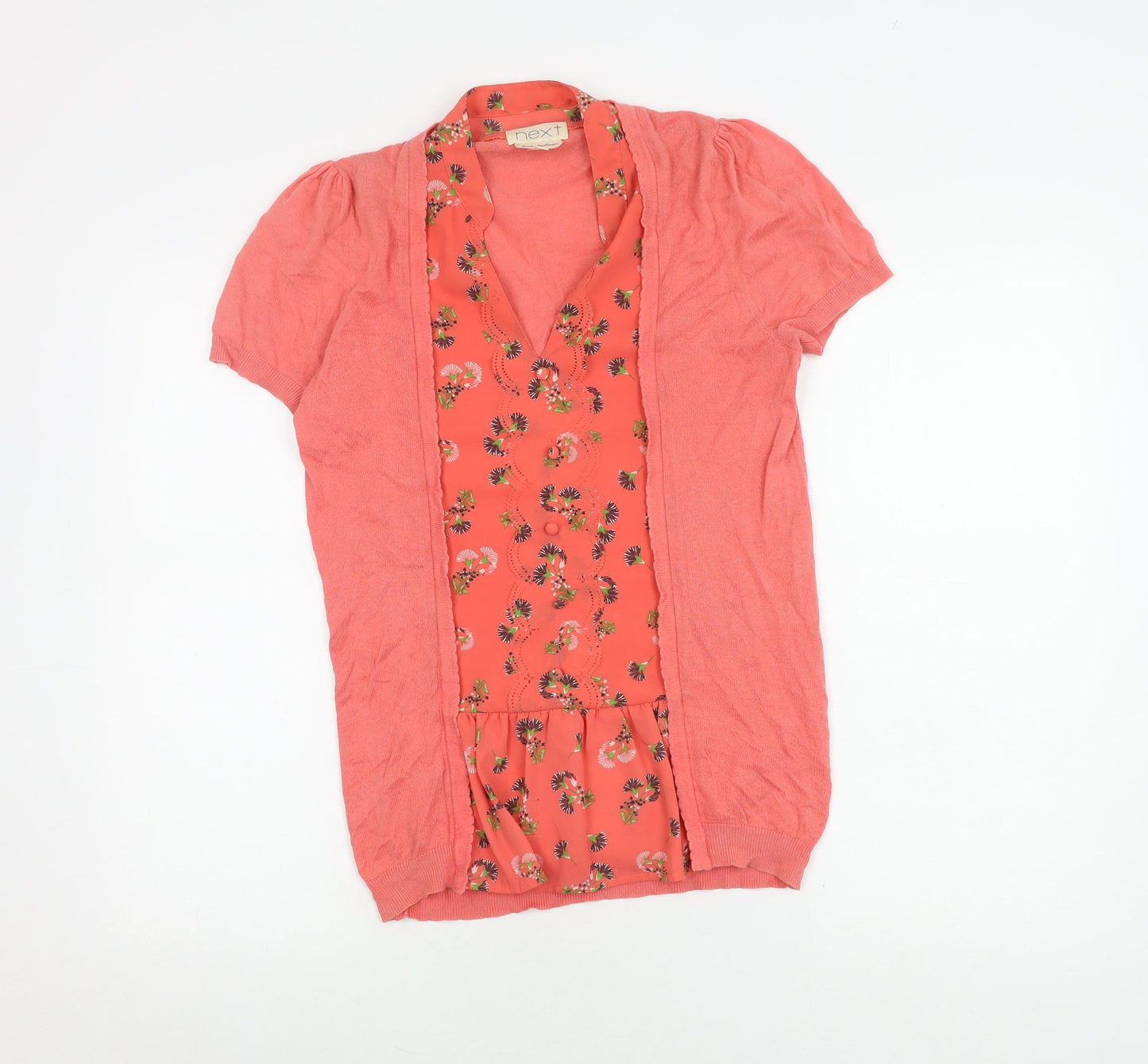 Womens UK Size 8 NEXT Pink Basic Blouse